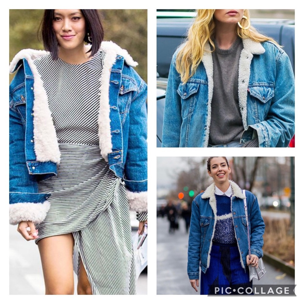 Ashley-vintage charm denim sherpa jacket